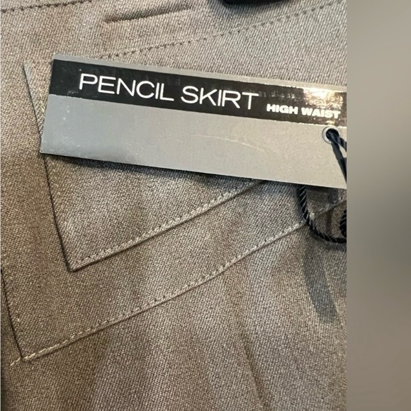 Express Greyish Brown High Waist Mini Pencil Skirt Size 10 - Picture 3 of 8